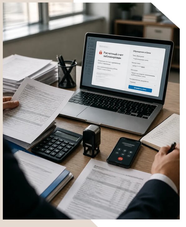 Разблокировка расчетного счета для компании в Муре